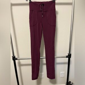 Lululemon Maroon/Burgundy Skinny Will Leggings